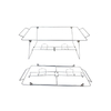 Zhaosheng Hardware - Estante para platos de frotamiento de alambre de tamaño completo, estante de alambre desechable cromado para buffet, soporte plegable para frotar