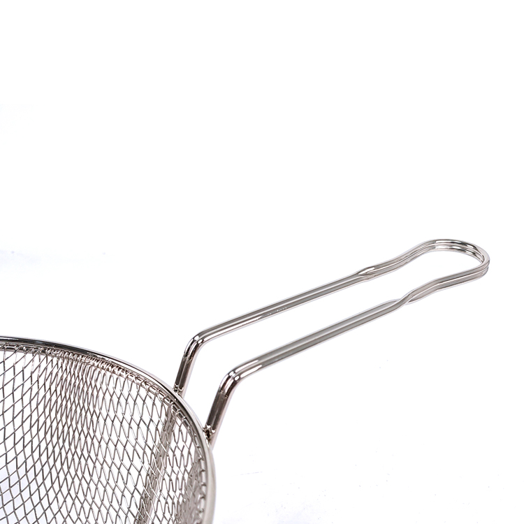 Zhaosheng Hardware - Cesta para freír de alambre de 9,5 pulgadas, cesta para freír con virutas de 6 mallas para olla para freír de aluminio
