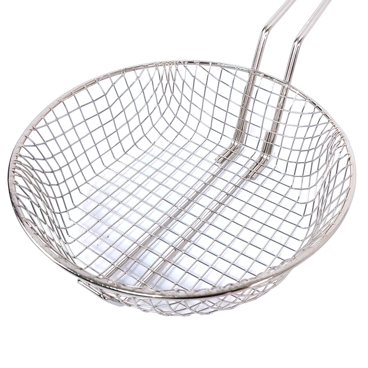 Zhaosheng Hardware - Cesta para freír de malla gruesa de 10.0 in, colador de cocina, cesta culinaria