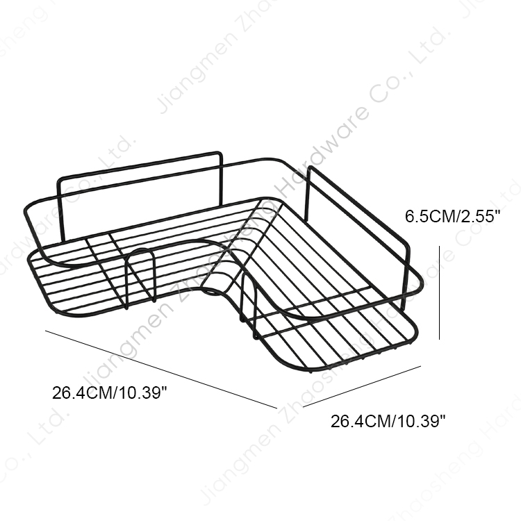 Rejilla grande para secar platos con bandeja de PP/soporte para utensilios y mango de bambú