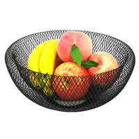 Zhaosheng Hardware - Cesta de almacenamiento de metal de acero para decoración del hogar Cestas de frutas de alambre redondo