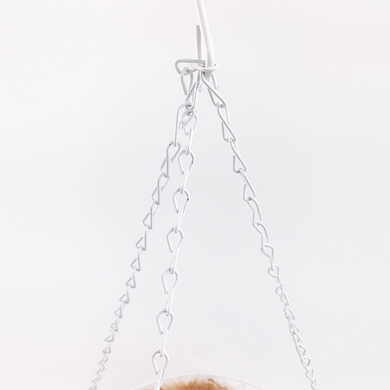 Zhaosheng Hardware - Cesta colgante para decoración de jardín con forro de coco, maceteros colgantes, cestas colgantes de coco de forma redonda