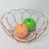 Zhaosheng Hardware - Cesta de alambre para frutas, cesta de almacenamiento y decoración para el hogar, chapada en cobre
