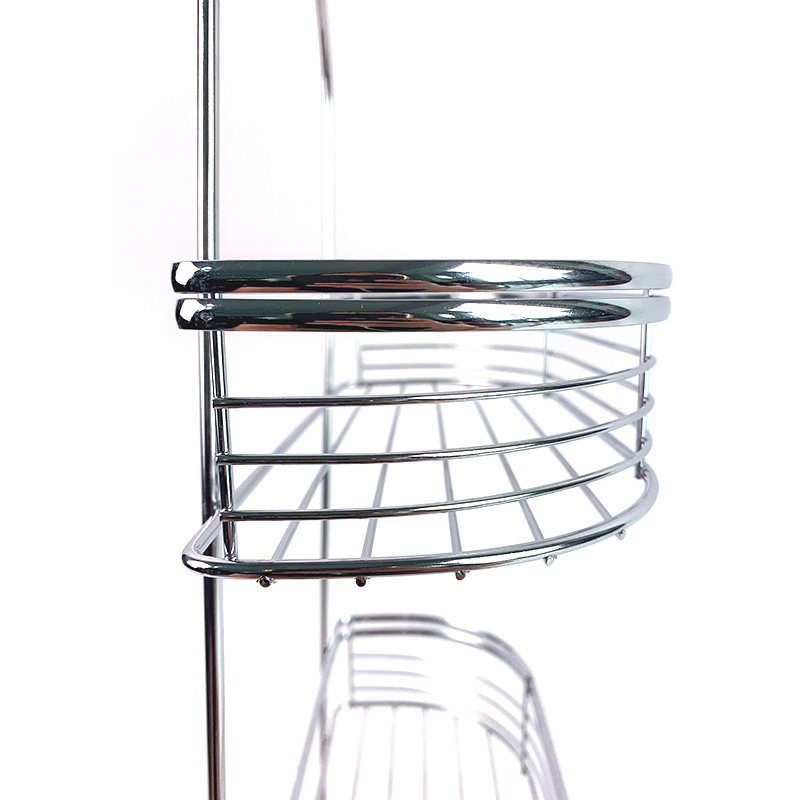 Zhaosheng - Organizador de champú con cabezal de ducha colgante de 2 niveles, sin perforación, almacenamiento de baño, cesta de baño, estante de ducha Caddy
