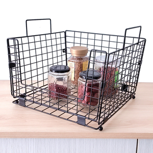 Zhaosheng Hardware - Cesta de almacenamiento plegable de metal, organizador de despensa para el baño del hogar
