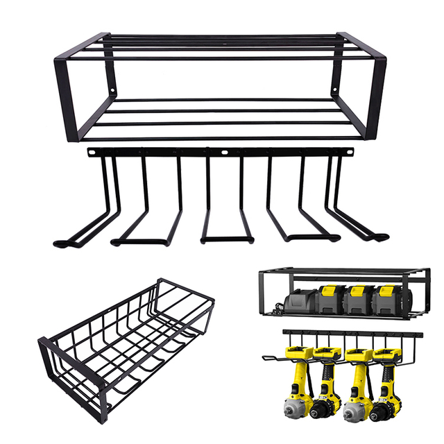 Zhaosheng Hardware - Organizador colgante para taladros eléctricos, organizador de almacenamiento de metal, organizador de herramientas eléctricas para montaje en pared en garaje