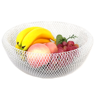 Zhaosheng Hardware - Cesta de almacenamiento de frutas de alambre de metal, organizador de almacenamiento de alimentos, soporte decorativo para fruteros
