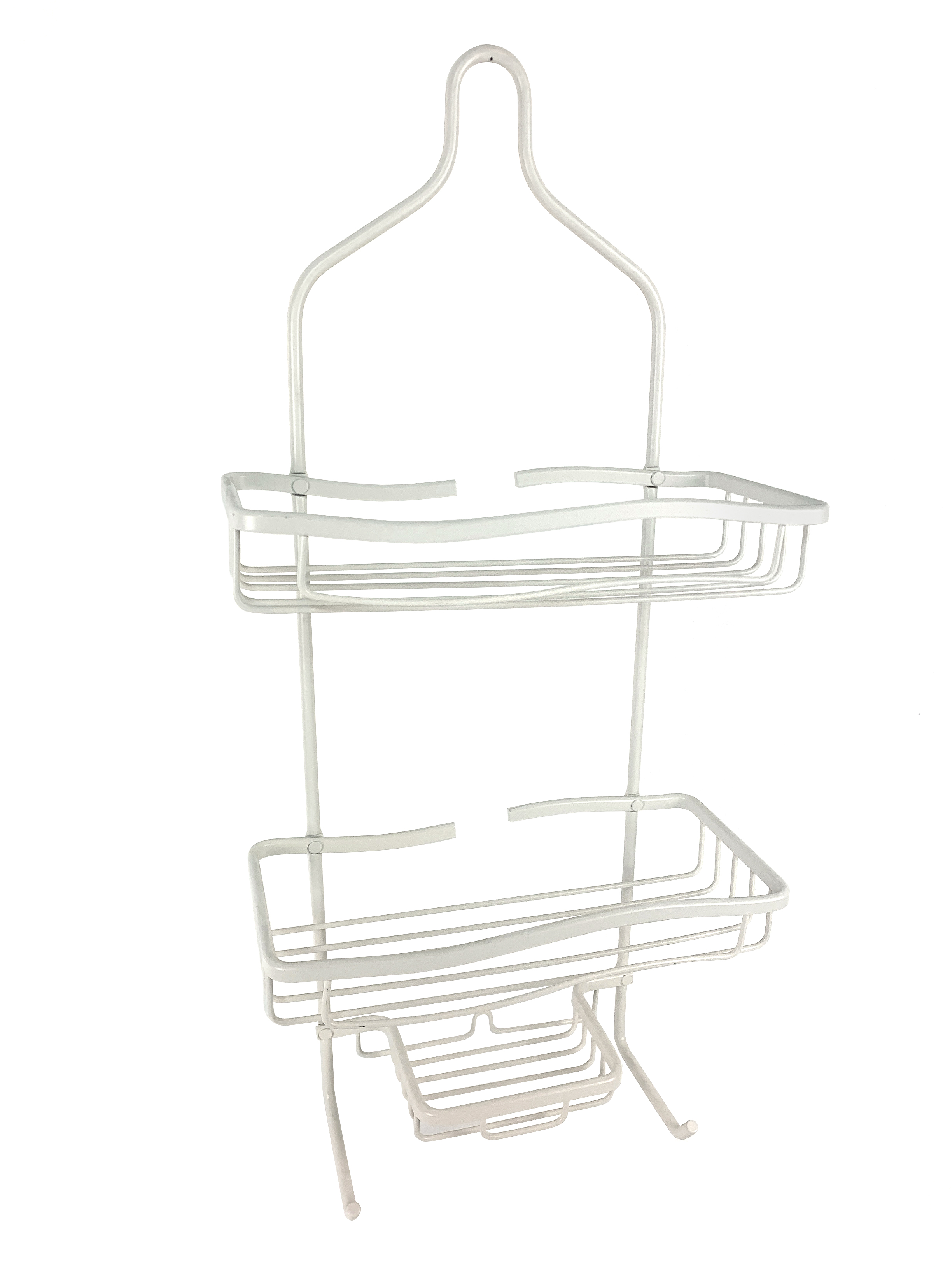 Zhaosheng - Carrito de ducha de aluminio, estante para ducha de baño, cesta de almacenamiento para baño de 2 niveles