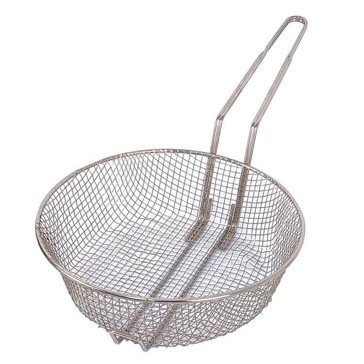 Zhaosheng Hardware - Cesta culinaria niquelada de malla mediana de 10'Cesta para freír en la parte superior de la estufa
