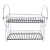 Zhaosheng Hardware - Escurridor de platos de acero inoxidable de 2 niveles con soporte para utensilios de drenaje