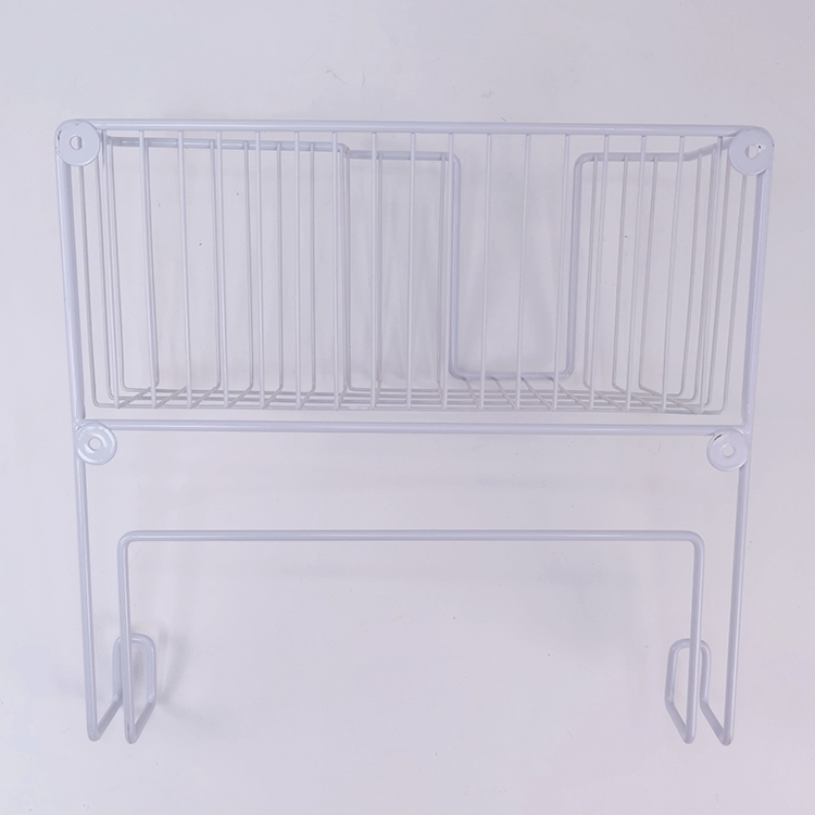 Zhaosheng Hardware - Estante de almacenamiento para soporte de hierro montado en la pared, soporte para tabla de planchar colgante con cesta de almacenamiento grande