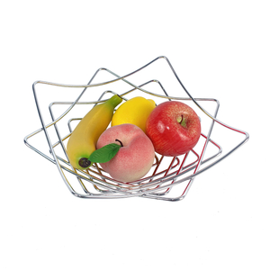 Zhaosheng Hardware - Cesta de frutas decorativa antioxidante para encimera, cuencos geométricos redondos para servir frutas y verduras