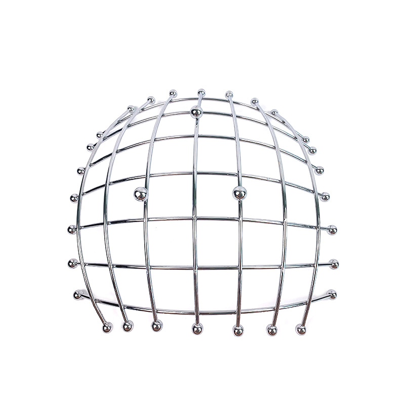 Zhaosheng Hardware - Organizador de Almacenamiento de Frutas de Cocina, Metal, Acero Plateado, Pan, Comida, merienda, tazón para Servir, Cesta de Frutas