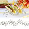 Zhaosheng Hardware - Bandeja para tacos personalizada, paquete de 6 soportes para tacos de acero inoxidable, soporte para tacos cromado