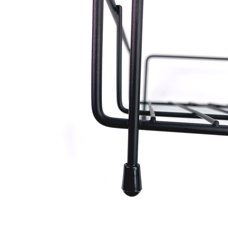 Zhaosheng Hardware - Escurridor de platos de cocina Rejilla de secado de platos negra con soporte para cubiertos