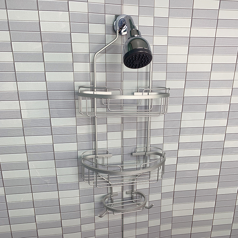 Zhaosheng - Estante de baño Colgante de Aluminio de Tres Niveles Estante de Almacenamiento para baño Organizador de Ducha Caddy