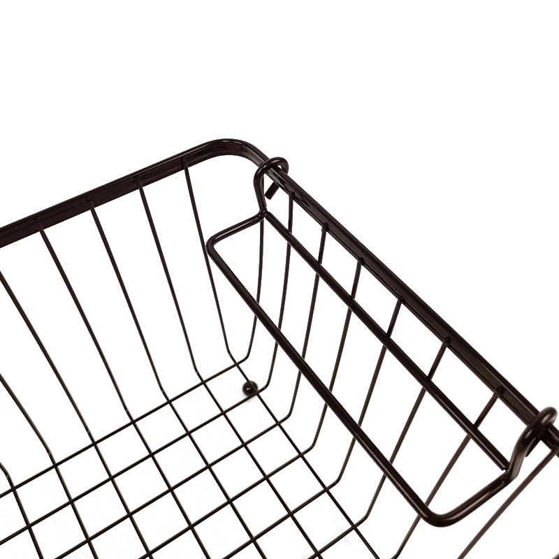 Zhaosheng Hardware - Cestas de almacenamiento apilables, cesta de alambre de metal para cocina, despensa del hogar