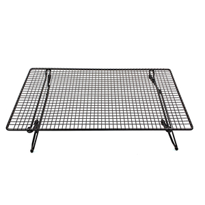 Zhaosheng Hardware - Rejilla de enfriamiento para hornear pasteles de media hoja de alambre apilable con patas plegables