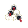 Zhaosheng Hardware - Estante para vino vintage personalizado, soporte para botella de vino dorado, estante para vino