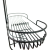 Zhaosheng - Estante para cesta de ducha sin perforación, estante de ducha de metal para baño montado en la pared