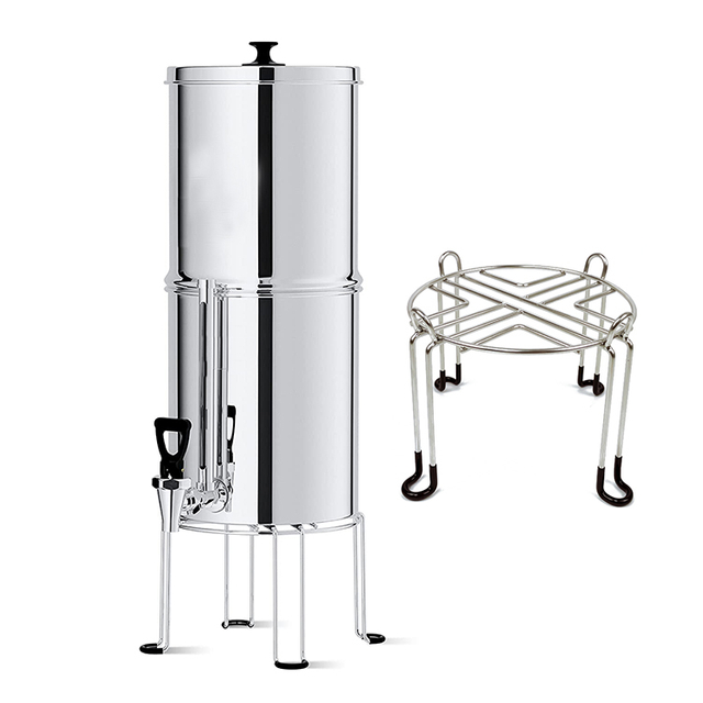 Zhaosheng Hardware - Soporte para filtros de agua por gravedad de acero inoxidable, soporte para dispensador de agua