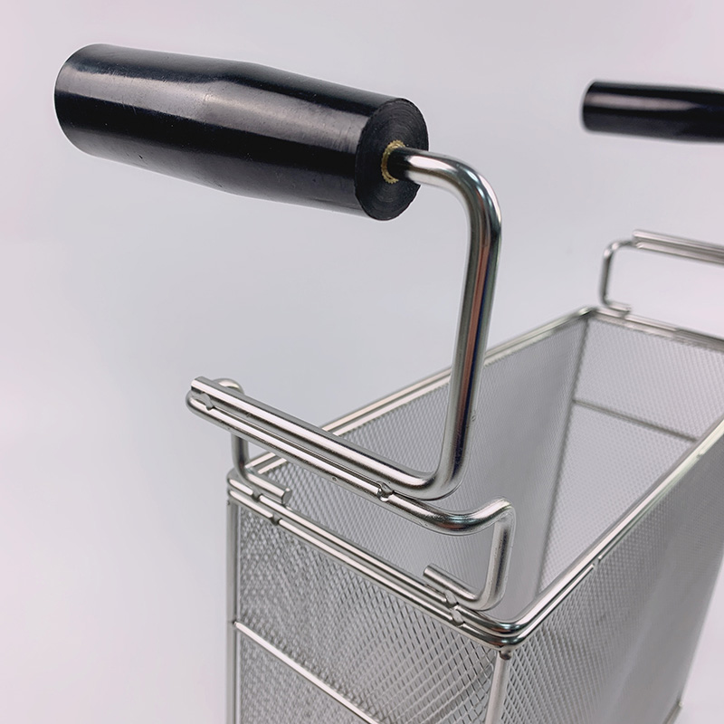 Zhaosheng Hardware - Cesta de inserción de pasta de acero inoxidable con doble asa, cesta rectangular para cocina de pasta eléctrica comercial