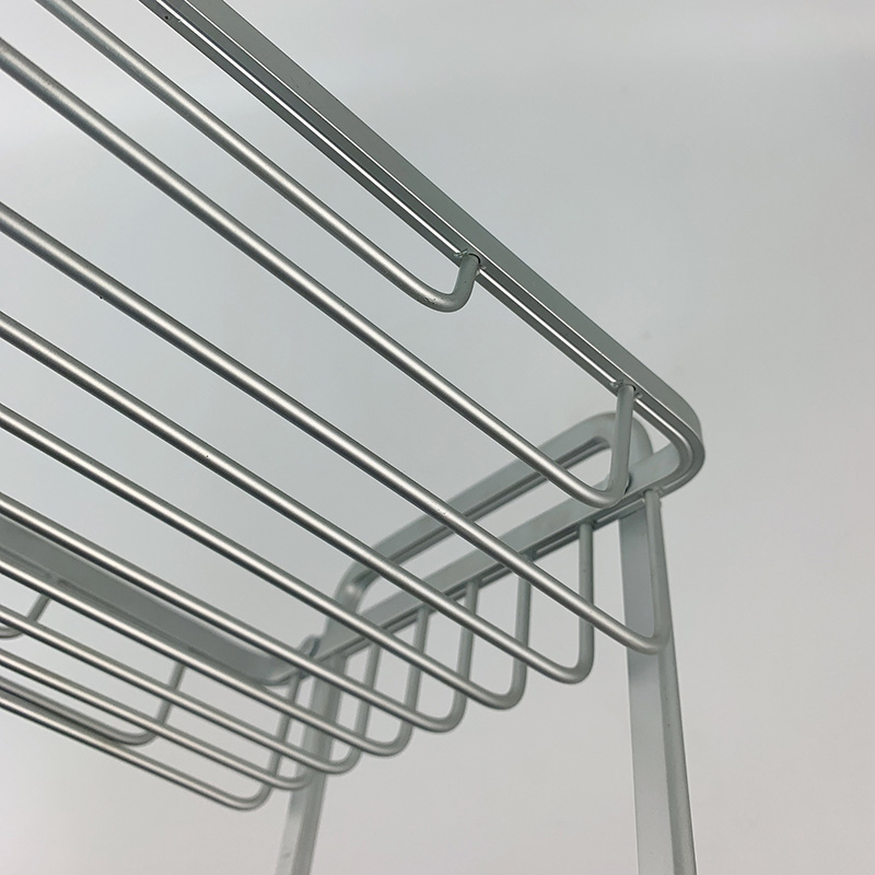 Zhaosheng - Estante de pie para jabón y champú para toallas de baño de 2 niveles, estante para carrito de ducha de aluminio