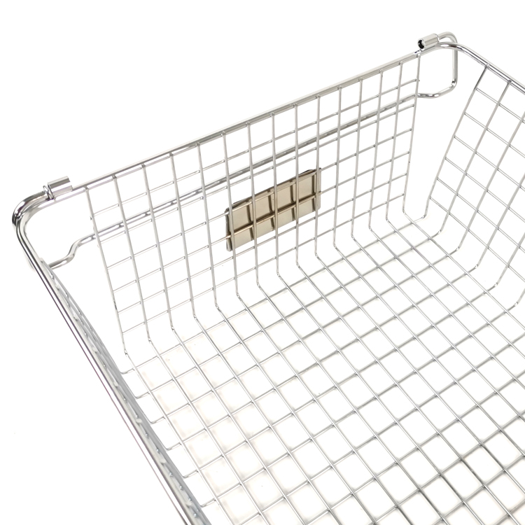 Zhaosheng Hardware - Cesta apilable de acero inoxidable, organizador de almacenamiento, armario de cocina, despensa, cesta de almacenamiento