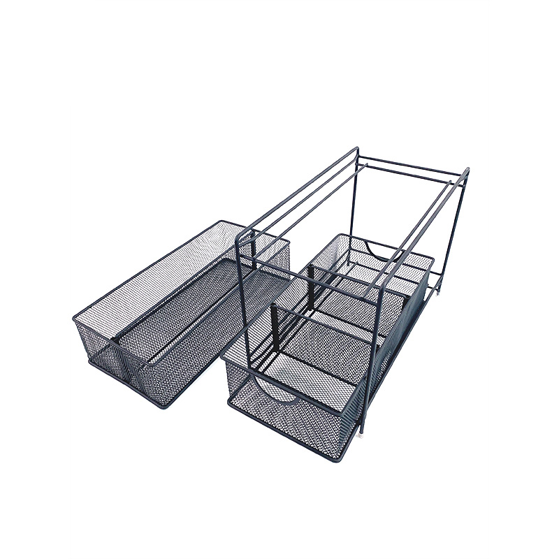 Zhaosheng Hardware - Cesta de gabinete deslizante de 2 niveles debajo del organizador de gabinetes del fregadero
