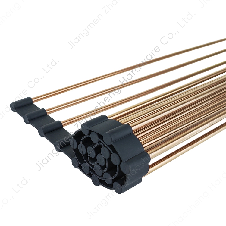 Escurridor de platos enrollable sobre el fregadero, estante plegable de acero inoxidable para fregadero