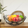 Zhaosheng Hardware - Bandeja de almacenamiento de alambre de metal para alimentos, aperitivos, cocina, verduras, frutas, cesta de alambre, estante para frutas