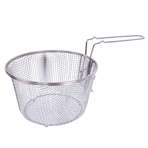 Zhaosheng Hardware - Cesta redonda de alambre de metal para freír con asa plegable