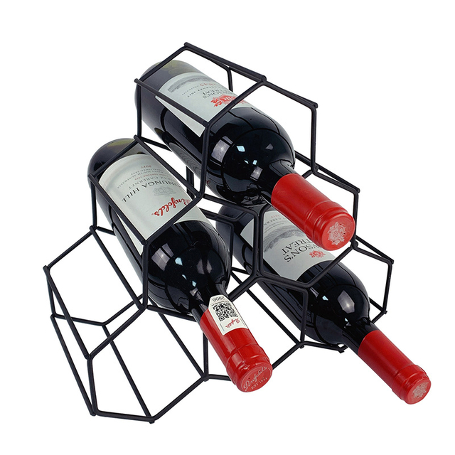 Zhaosheng Hardware - Botellero/botella de vino de metal en forma de panal