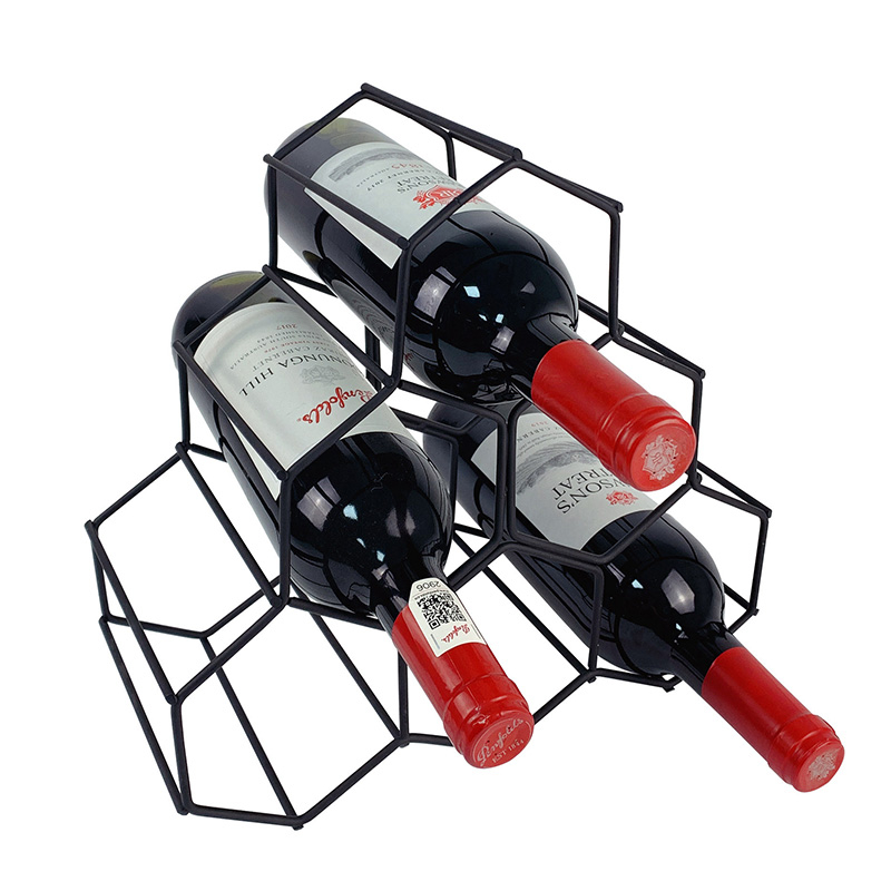 Zhaosheng Hardware - Estante para botellas de vino/soporte para botellas de vino de metal en forma de panal