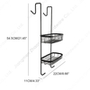 Zhaosheng Hardware - Organizador de almacenamiento para baño sobre la puerta de la ducha
