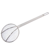 Zhaosheng Hardware - Espumadera para freír redonda de 6 pulgadas, mango largo, cucharón para freidora de acero inoxidable, espumadera para freír francesa
