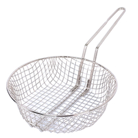 Zhaosheng - Cesta de freidora de malla gruesa de 12 pulgadas, colador de alimentos, cesta redonda para freidora, olla para freír