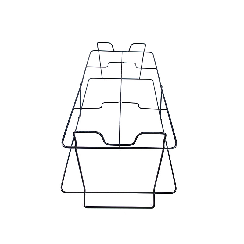 Hardware Zhaosheng: estante de plato de alambre de alambre de metal desechable de comida de comida con bandeja de aluminio