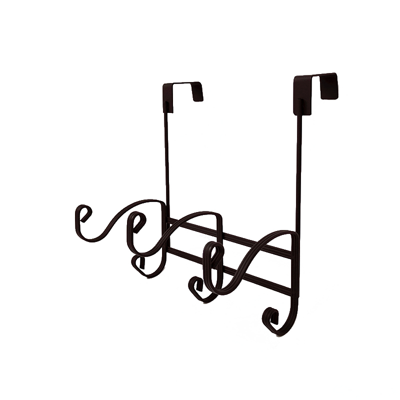 Zhaosheng Hardware - Perchero negro de acero para decoración de lujo, colgador para puerta