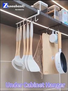 Zhaosheng Hardware - Soporte para tazas de café con estante inferior, colgador de metal para tazas de té