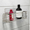Zhaosheng - Estante de Ducha Adhesivo de Acero Inoxidable, Organizador, Estante de baño de Metal montado en la Pared sin Perforaciones
