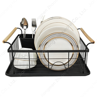 Zhaosheng Hardware - Rejilla para secar platos de cocina con madera