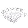 Zhaosheng Hardware - Cesta de enjuague para fregadero de cocina cuadrada, cesta de alambre de acero inoxidable para secado
