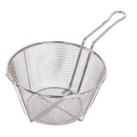 Zhaosheng Hardware - Cesta para freír de malla de alambre de 9,5 pulgadas, cesta redonda para freír, cesta para freír al vapor de acero inoxidable