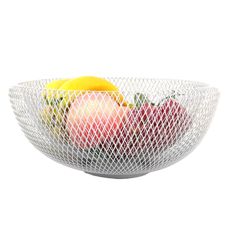 Zhaosheng Hardware - Cesta de almacenamiento de frutas de alambre de metal, organizador de almacenamiento de alimentos, soporte decorativo para fruteros