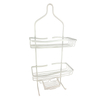 Zhaosheng - Carrito de ducha de aluminio, estante para ducha de baño, cesta de almacenamiento para baño de 2 niveles