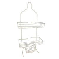Zhaosheng - Carrito de ducha de aluminio, estante para ducha de baño, cesta de almacenamiento para baño de 2 niveles