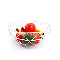 Zhaosheng Hardware - Cesta de Frutas Redonda Grande para encimera, refrigerios, Soporte para Alimentos, Cesta de Alambre de Metal
