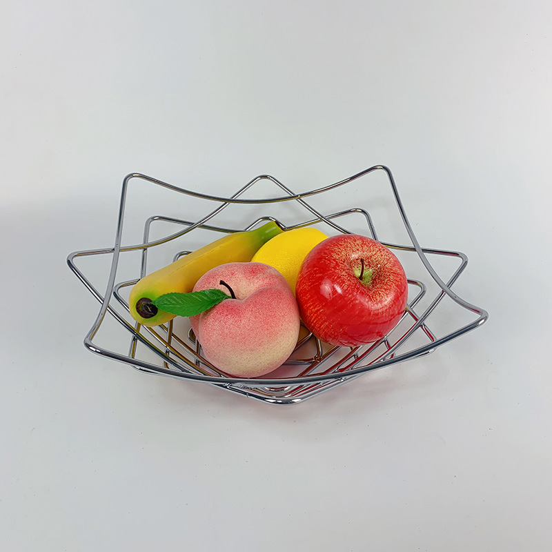 Zhaosheng Hardware - Cesta de frutas decorativa antioxidante para encimera, cuencos geométricos redondos para servir frutas y verduras