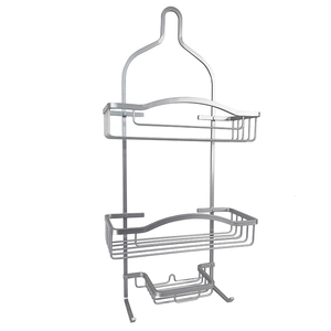 Zhaosheng - Almacenamiento de esquina de aluminio de 3 capas, toalla de mano, estante de baño, carrito de ducha colgante para techo oxidado